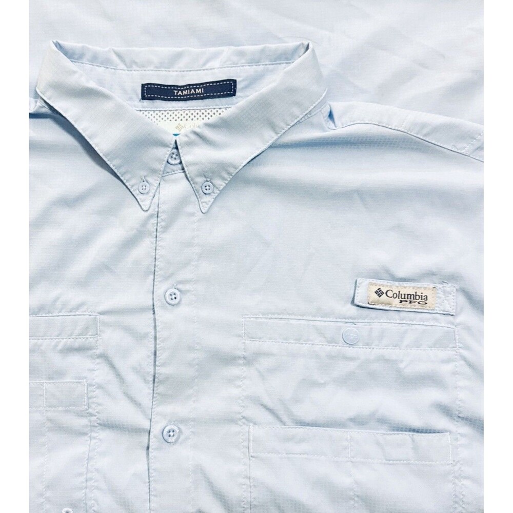 Columbia PFG Performance Fishing Gear Tamiami II Vented Shirt Mens XXL /2TG Read